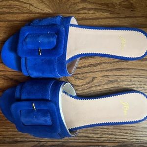Jcrew cobalt sandals new size 7.5
